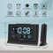 Digital Alarm Clock with Large Display, Temperature & Humidity, 6 Level Brightness, USB Charging, Battery Backup, Black